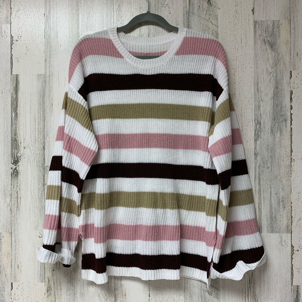 NWOT Oversized Stripe Sweater Size XL